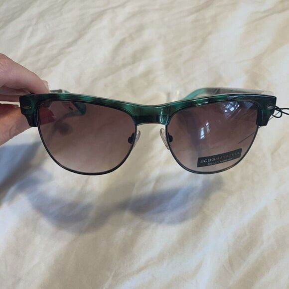 bcbg maxazria New Green Combo Black Sunglasses - Picture 1 of 5